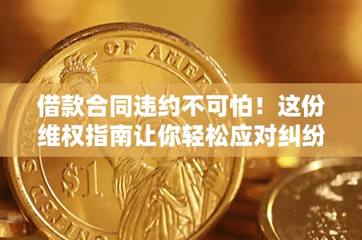武汉借款合同违约不可怕！这份维权指南让你轻松应对纠纷