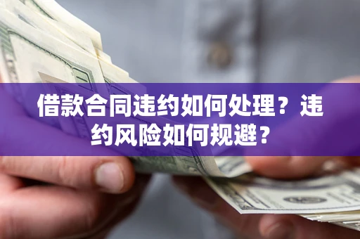 武汉借款合同违约如何处理？违约风险如何规避？
