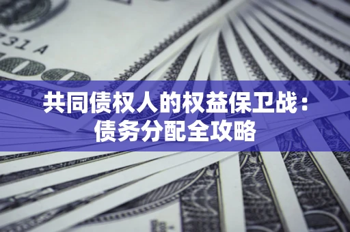 武汉共同债权人的权益保卫战：债务分配全攻略