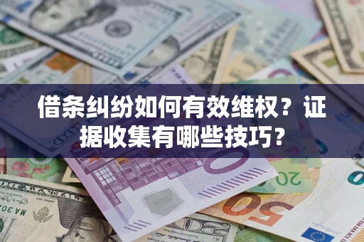 武汉借条纠纷如何有效维权？证据收集有哪些技巧？