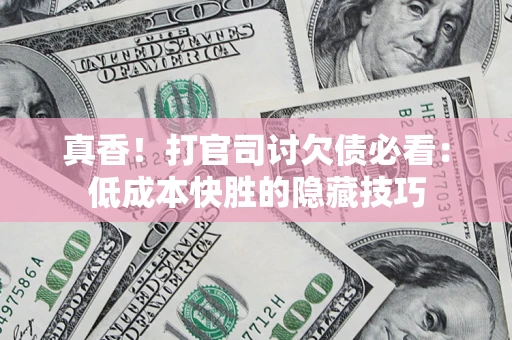 武汉真香！打官司讨欠债必看：低成本快胜的隐藏技巧