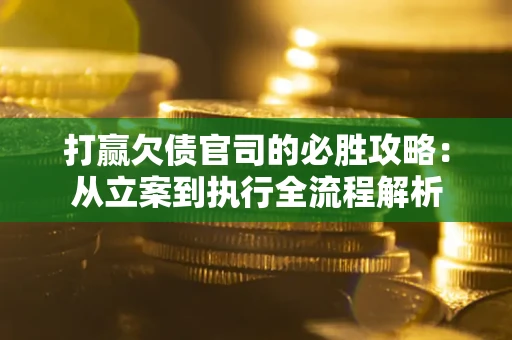 武汉打赢欠债官司的必胜攻略：从立案到执行全流程解析