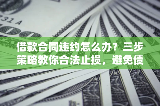 武汉借款合同违约怎么办？三步策略教你合法止损，避免债务危机升级